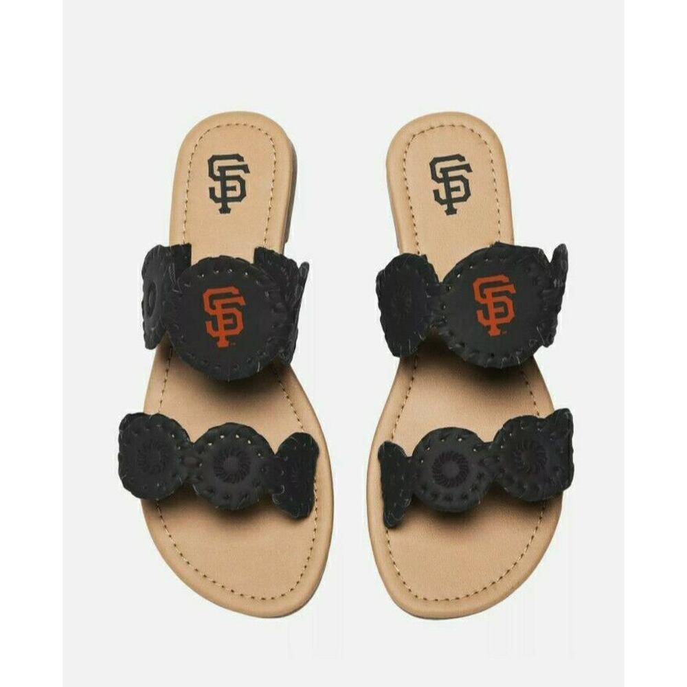 San Francisco Giants Women's Double Strap Whip Stitch Sandals size Large